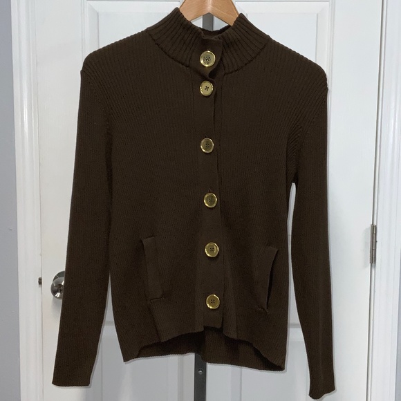Charter Club Brown Cardigan Sweater - Picture 3 of 10